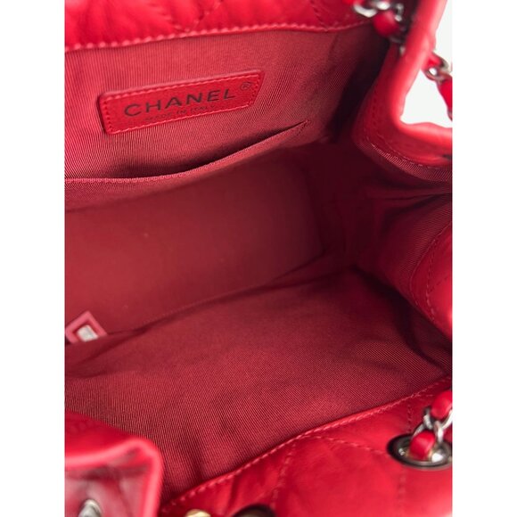 Chanel Aged Calfskin Quilted Small Gabrielle Red Backpack main image 4